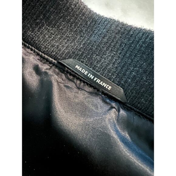 $5050 Hermes "Blouson Bord Cote" Wool Bomber Jacket Grey Pinstripe Men Size IT50 - Picture 9 of 16